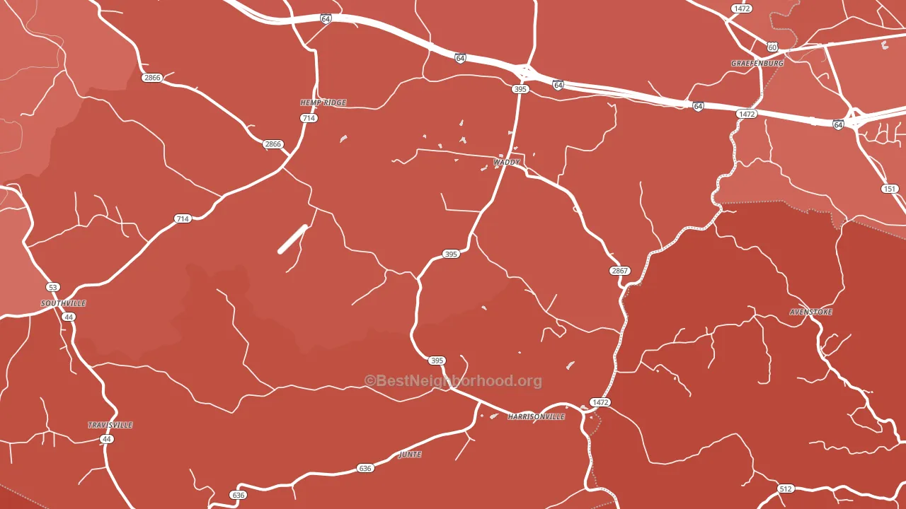 40076, KY block-group political-lean map