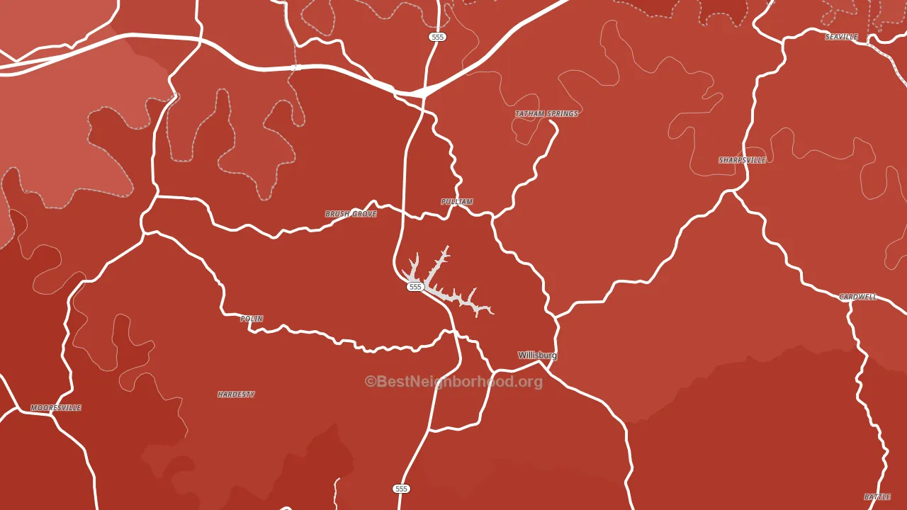 40078, KY block-group political-lean map