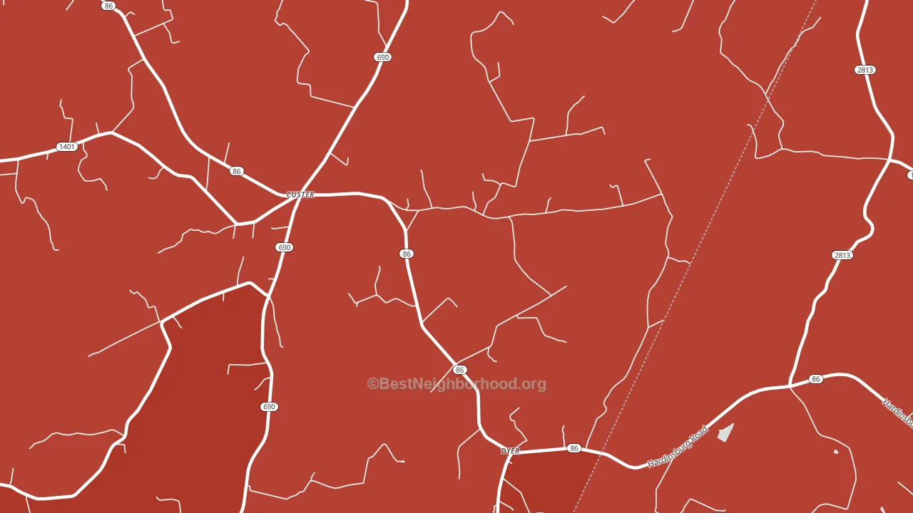 40115, KY block-group political-lean map