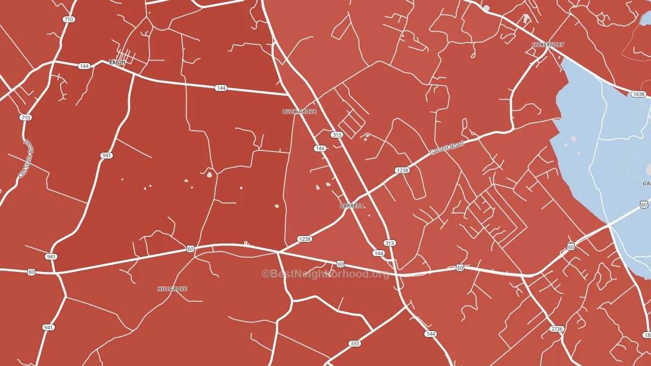 40117, KY block-group political-lean map