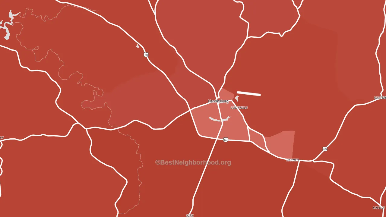 40143, KY block-group political-lean map