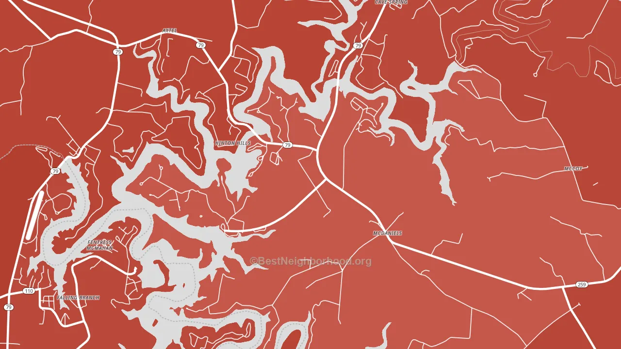 40152, KY block-group political-lean map