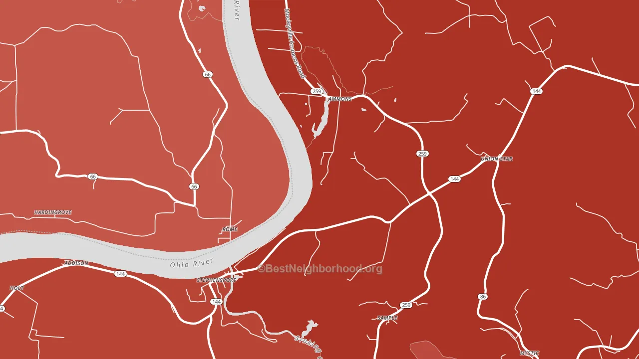40170, KY block-group political-lean map