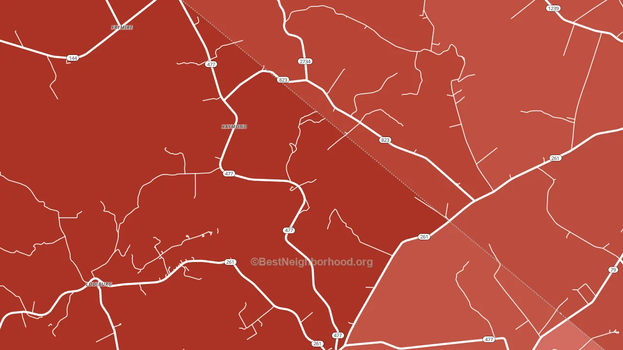 40176, KY block-group political-lean map