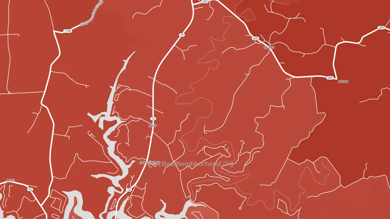 40178, KY block-group political-lean map