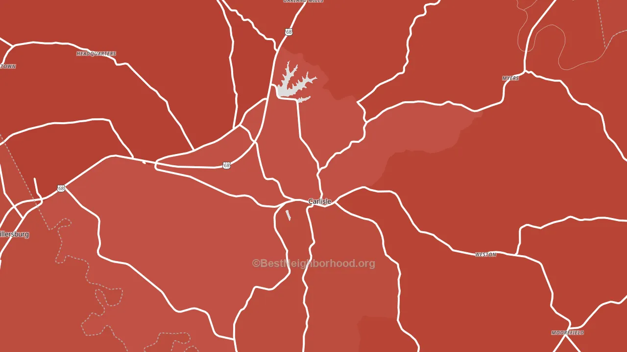 40311, KY block-group political-lean map