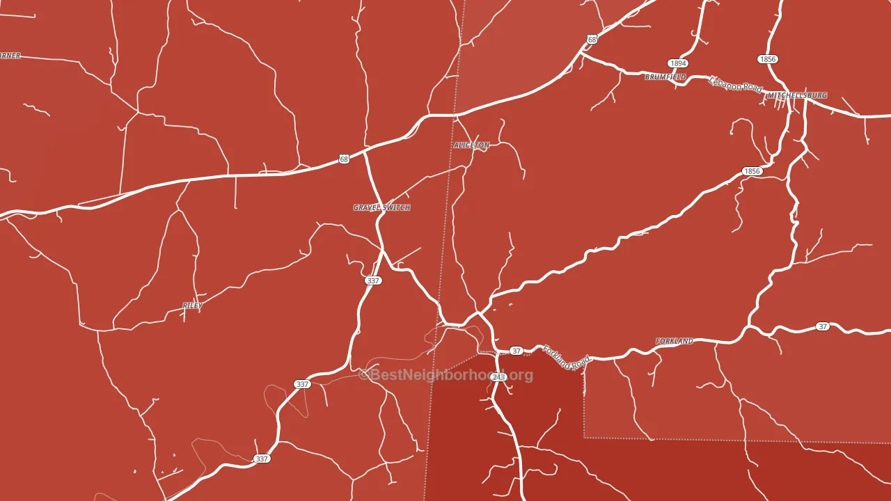40328, KY block-group political-lean map