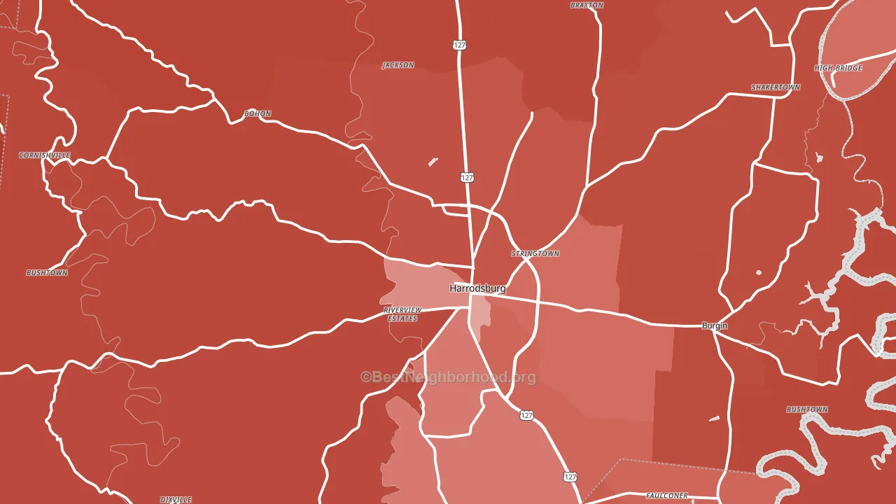 40330, KY block-group political-lean map