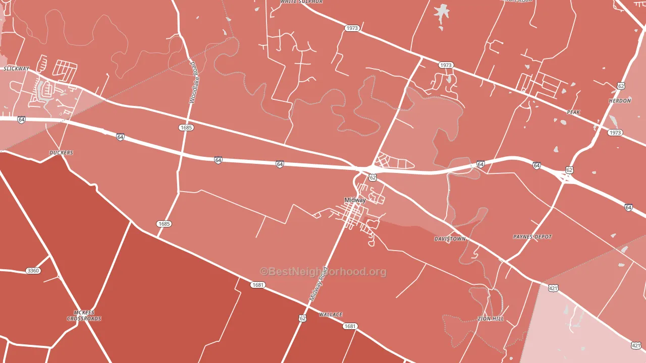 40347, KY block-group political-lean map