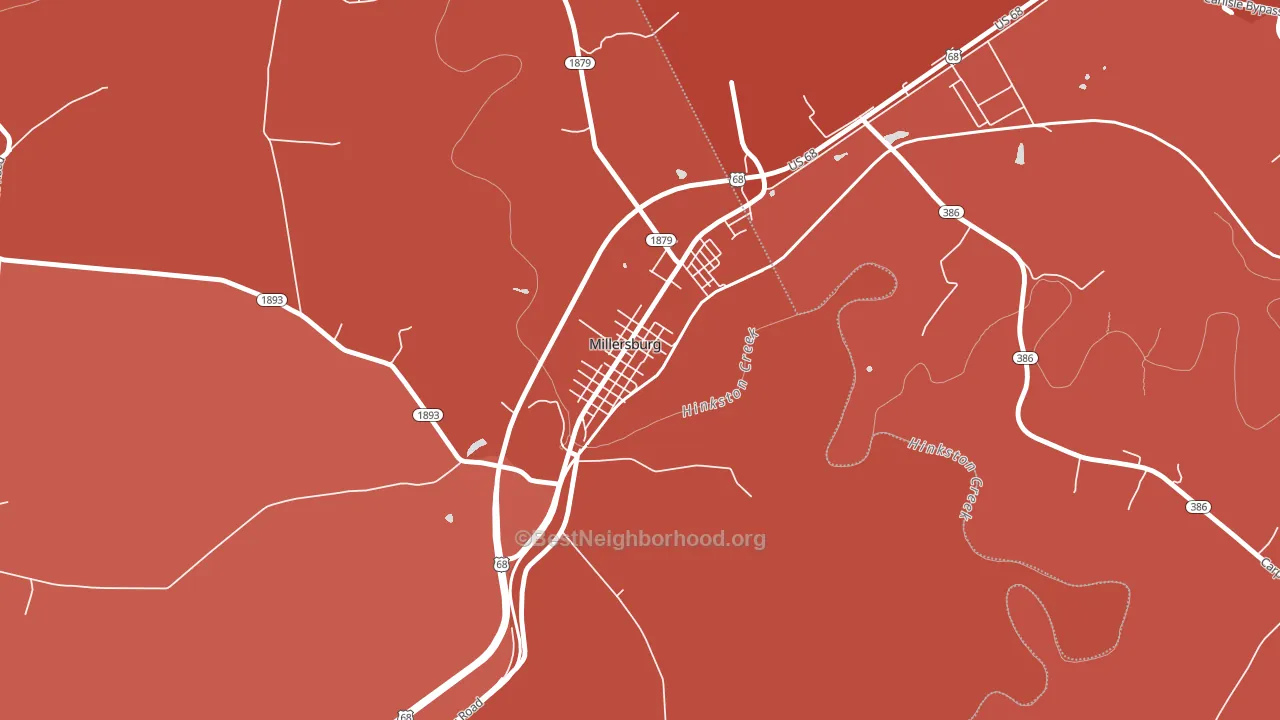 40348, KY block-group political-lean map