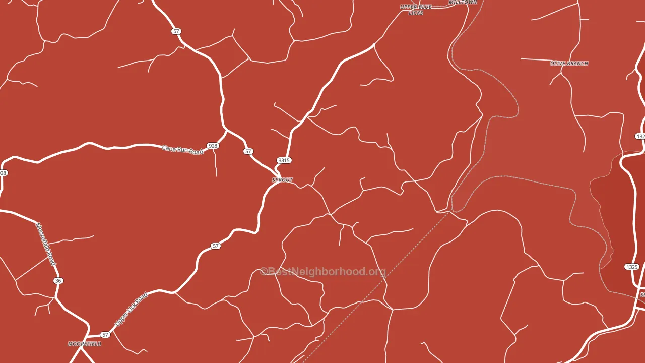 40350, KY block-group political-lean map