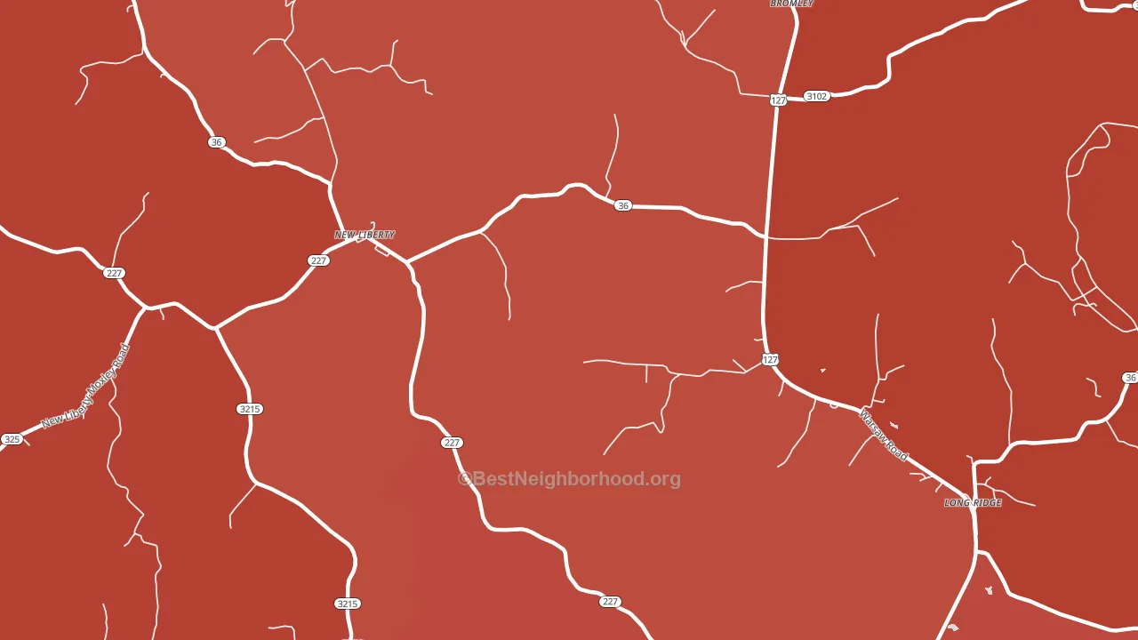40355, KY block-group political-lean map