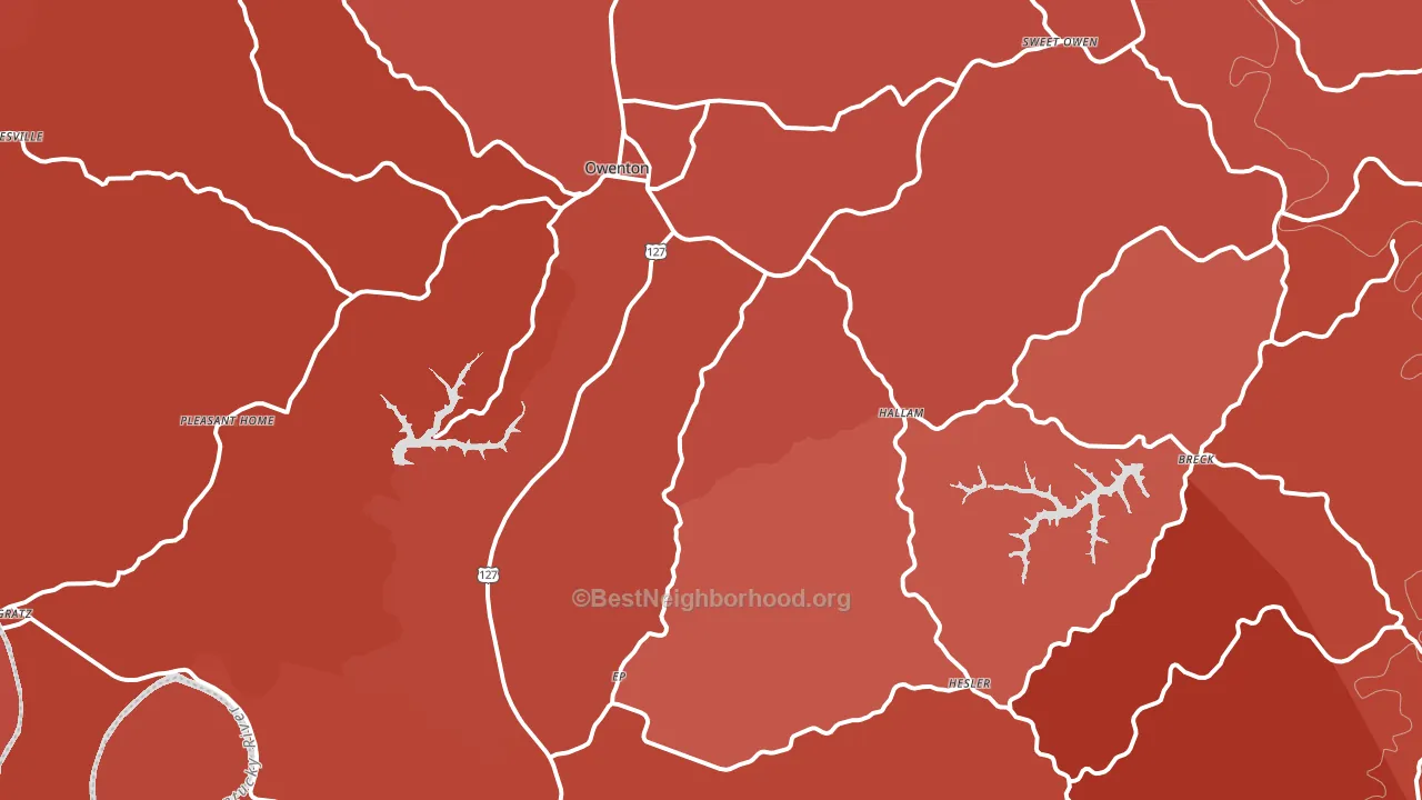 40359, KY block-group political-lean map