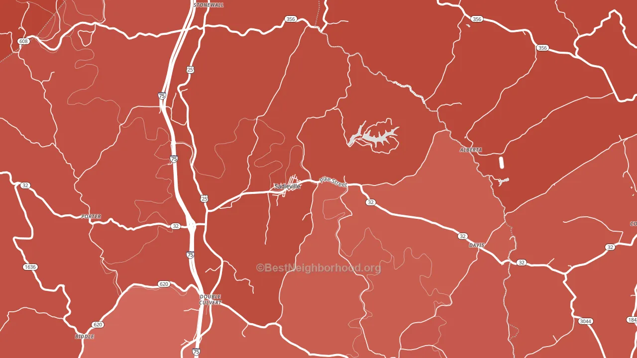 40370, KY block-group political-lean map