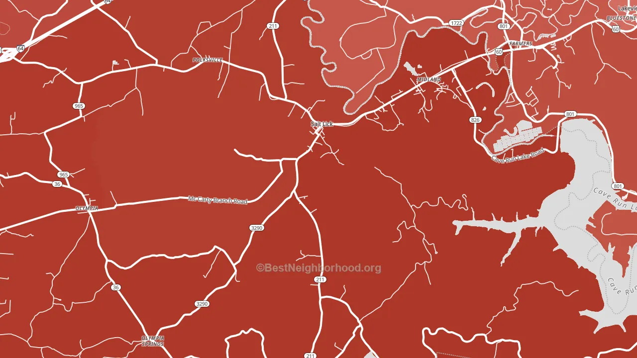 40371, KY block-group political-lean map