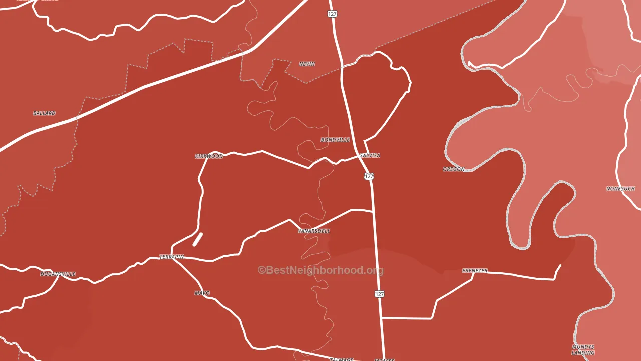 40372, KY block-group political-lean map
