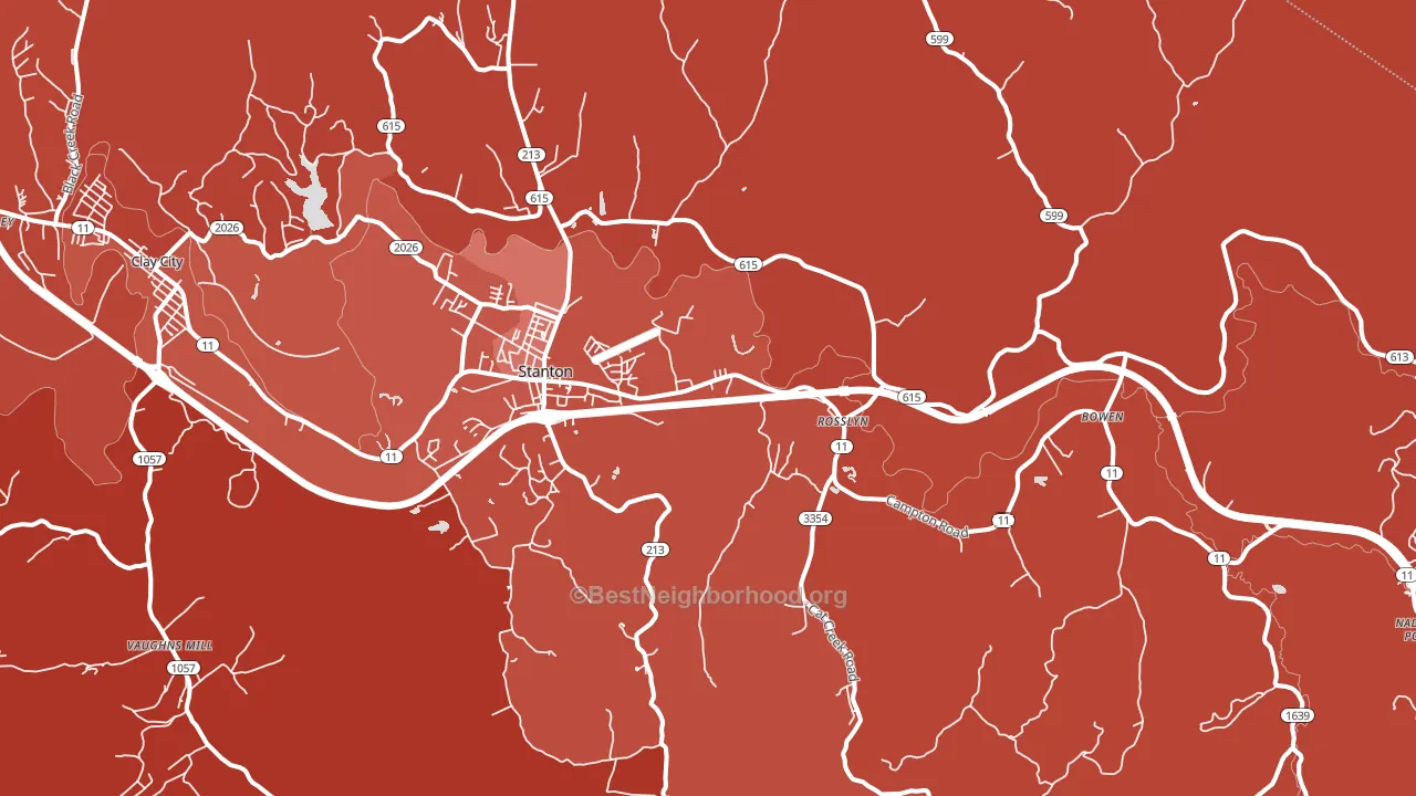 40380, KY block-group political-lean map