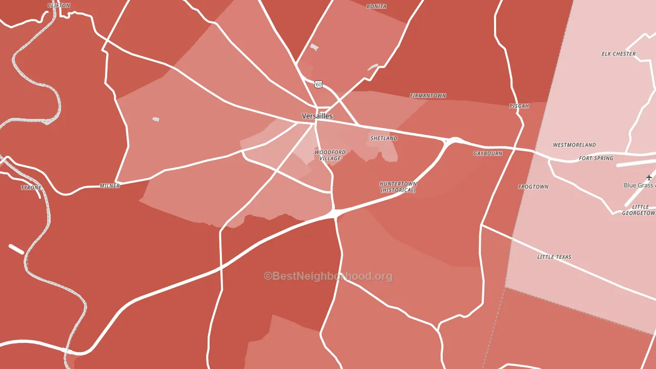 40383, KY block-group political-lean map