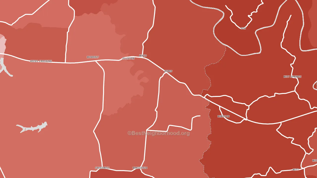 40385, KY block-group political-lean map