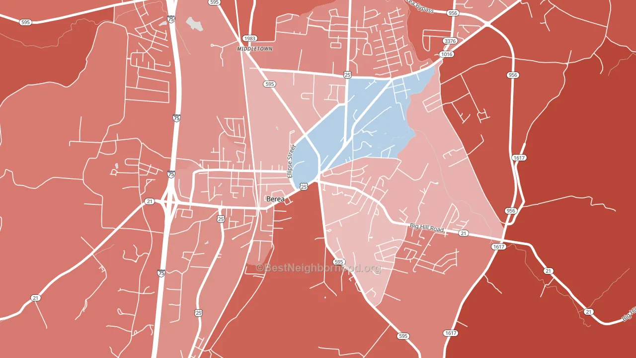 40404, KY block-group political-lean map