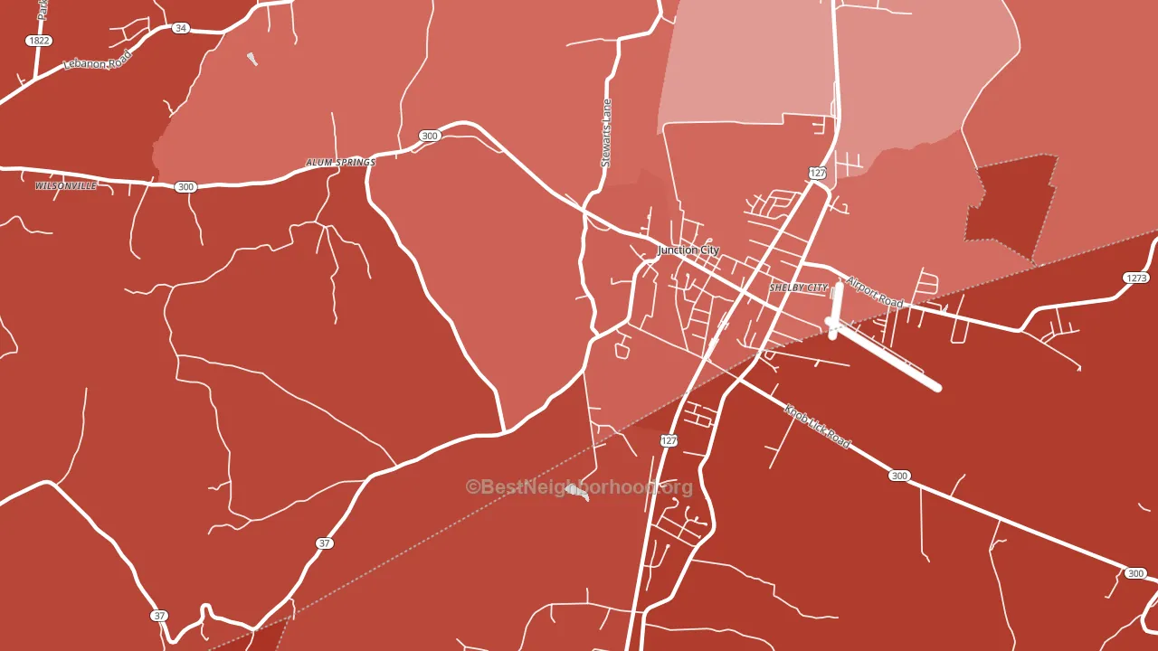 40440, KY block-group political-lean map