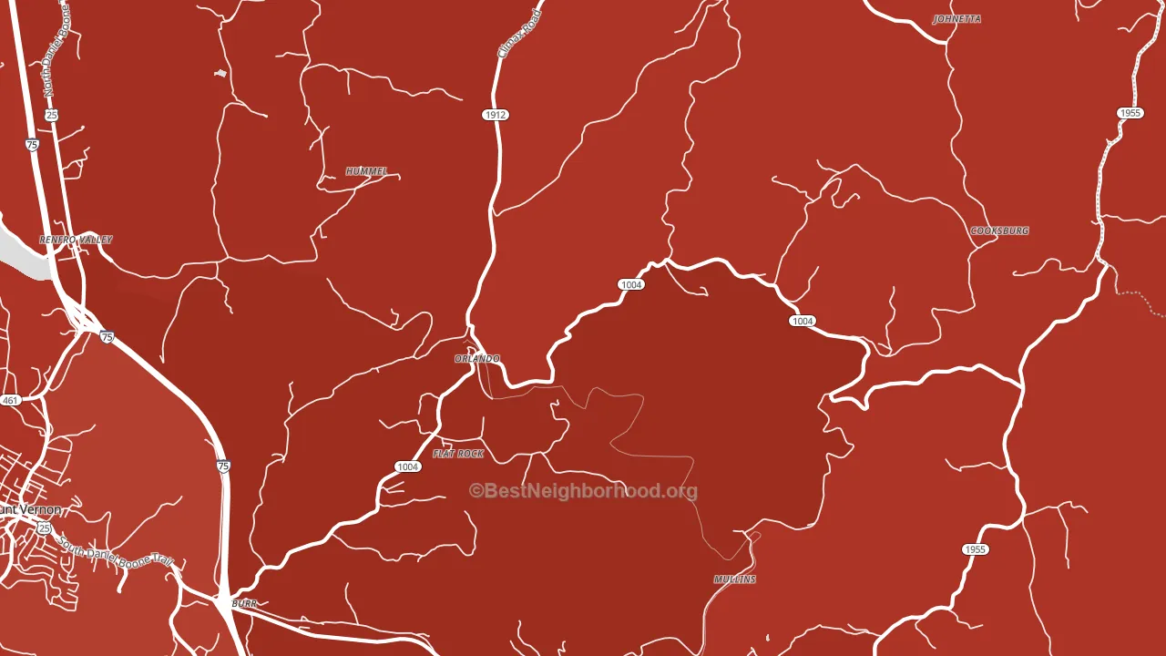 40460, KY block-group political-lean map