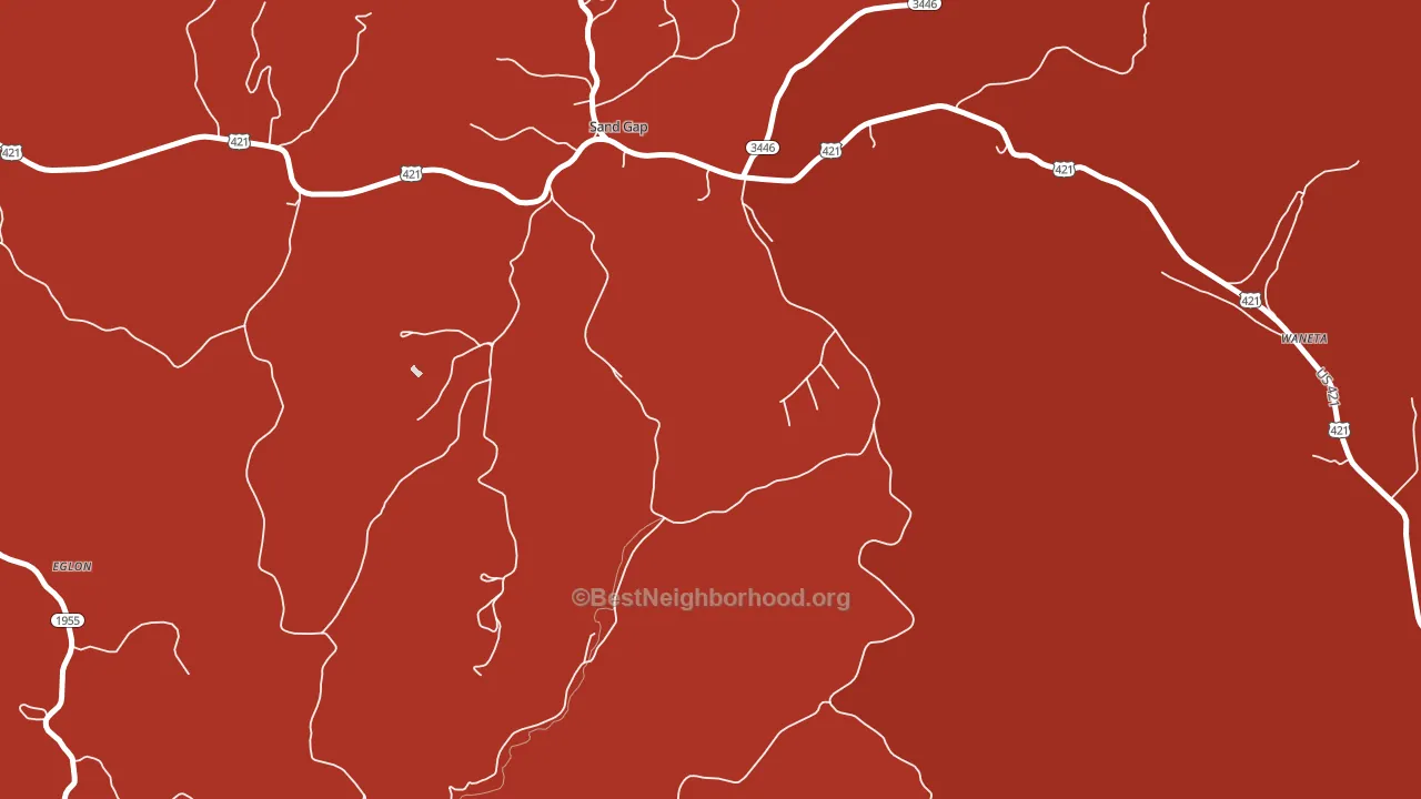 40481, KY block-group political-lean map