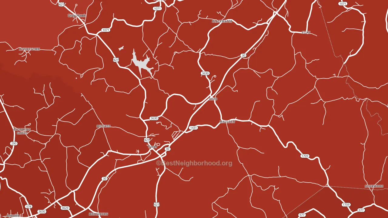 40486, KY block-group political-lean map