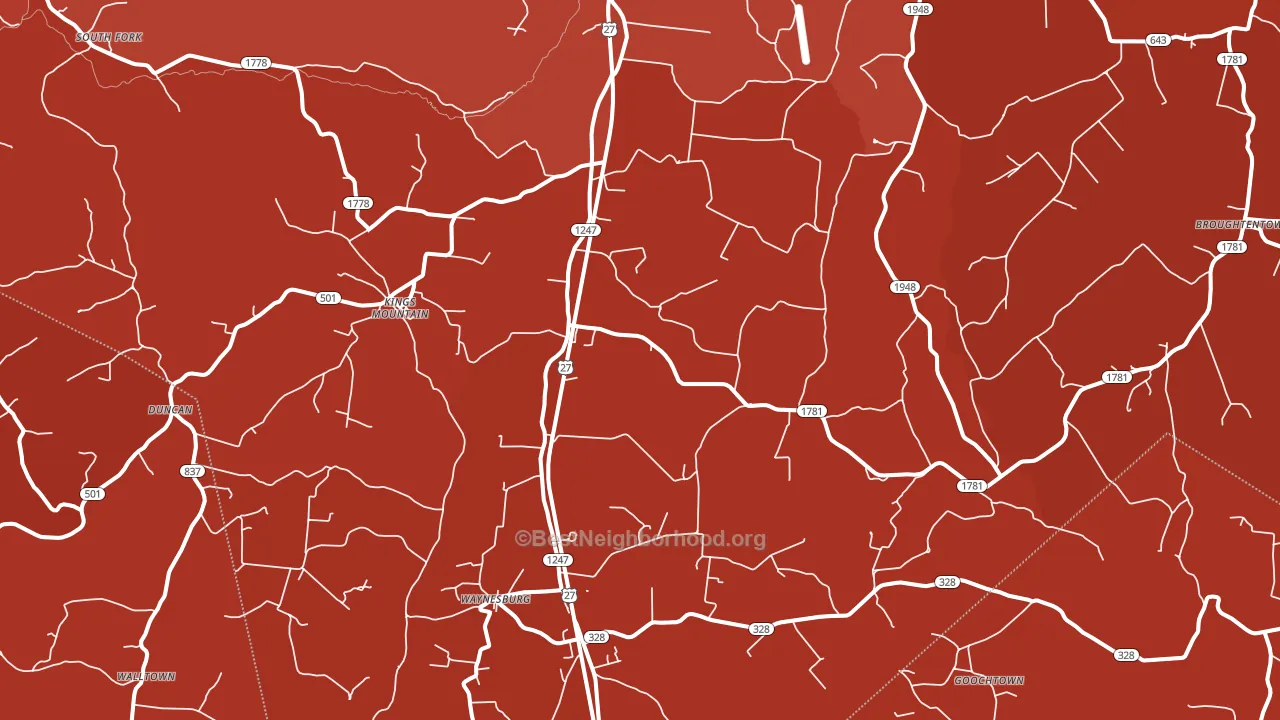 40489, KY block-group political-lean map