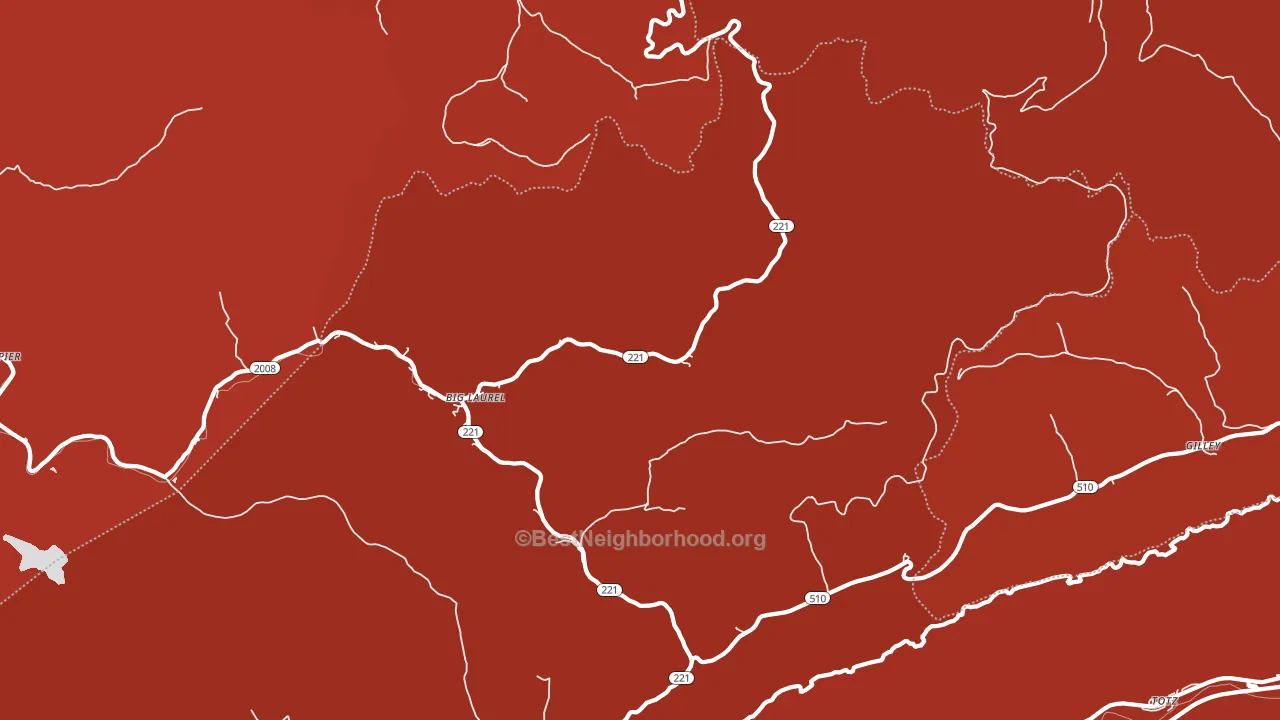 40808, KY block-group political-lean map