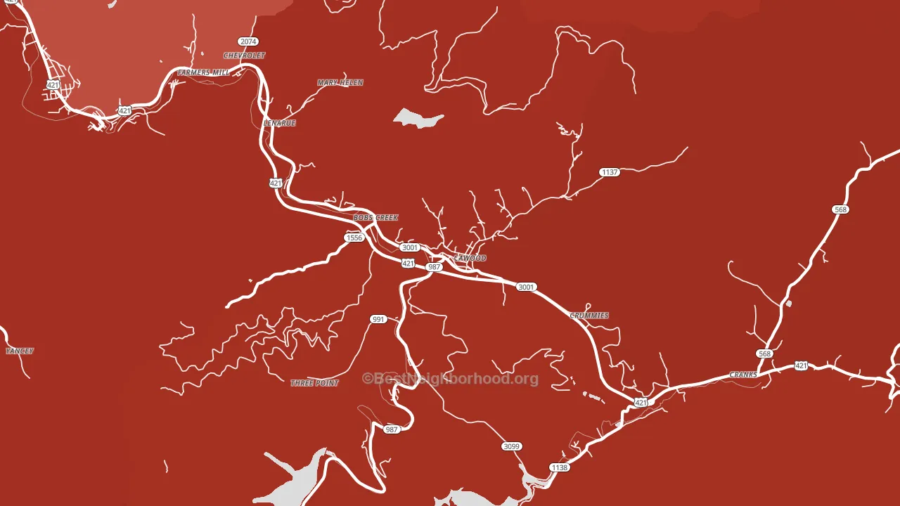 40815, KY block-group political-lean map