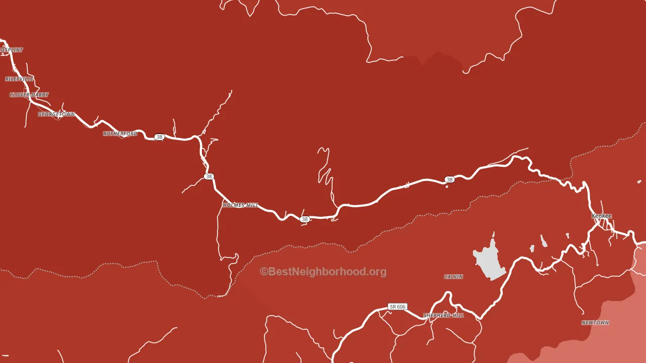 40843, KY block-group political-lean map