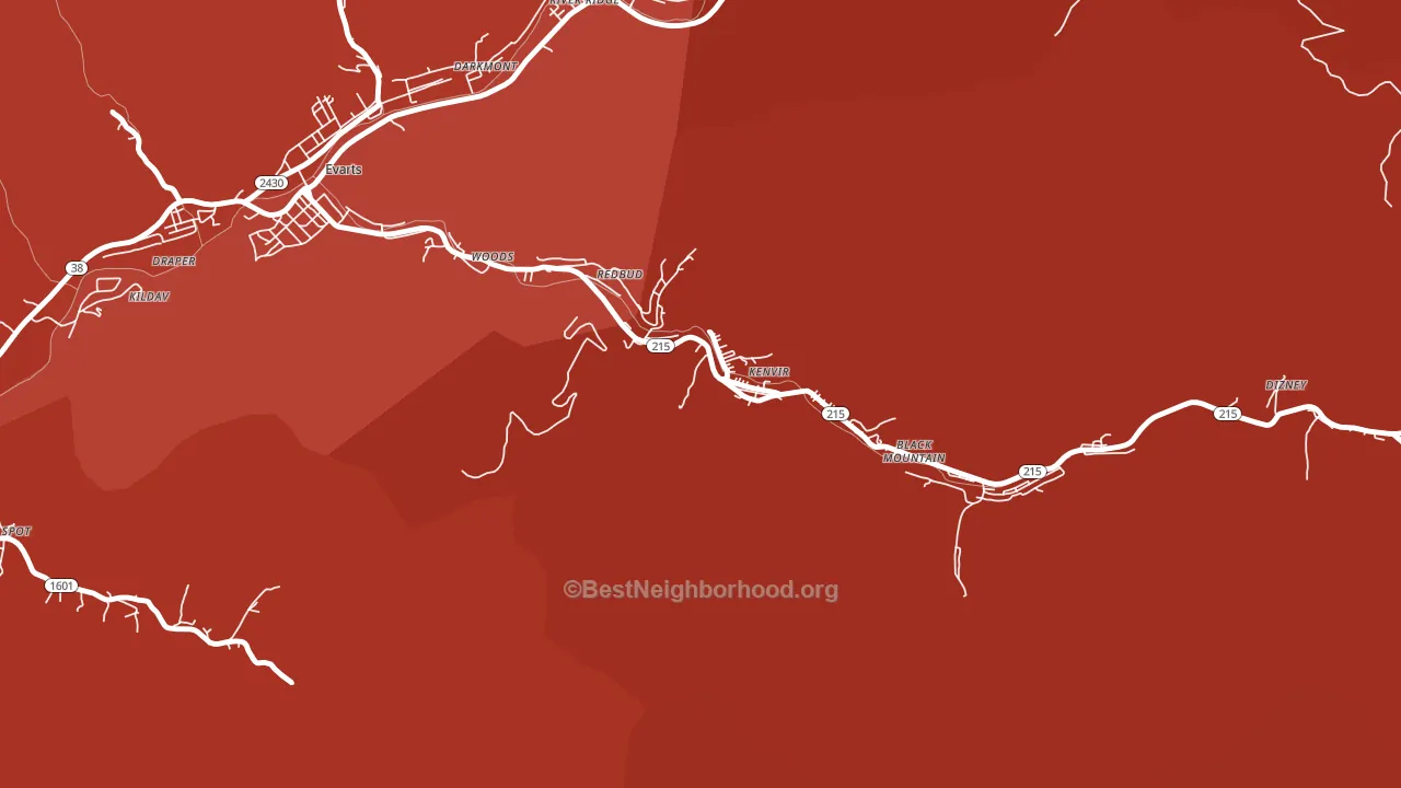 40847, KY block-group political-lean map