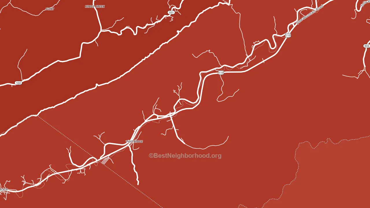 40862, KY block-group political-lean map