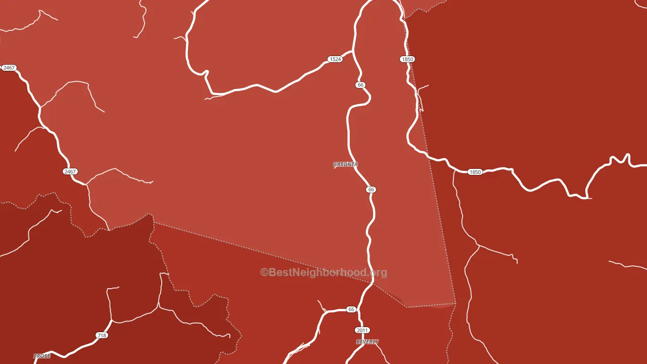 40913, KY block-group political-lean map