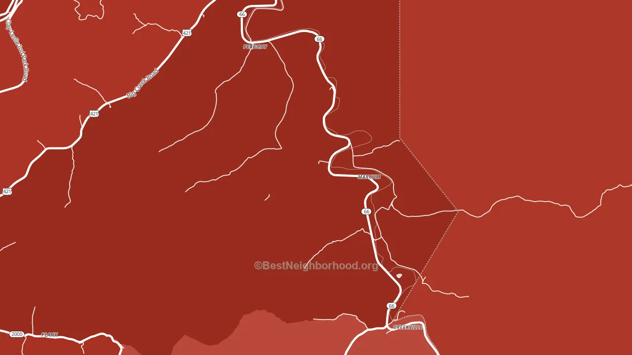 40914, KY block-group political-lean map