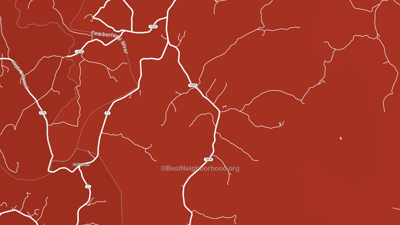 40921, KY block-group political-lean map
