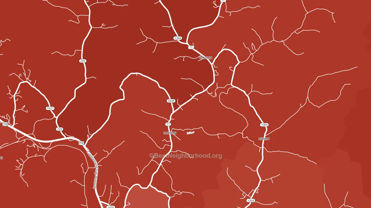 40923, KY block-group political-lean map