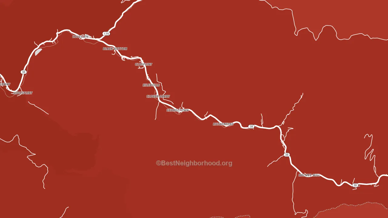 40927, KY block-group political-lean map