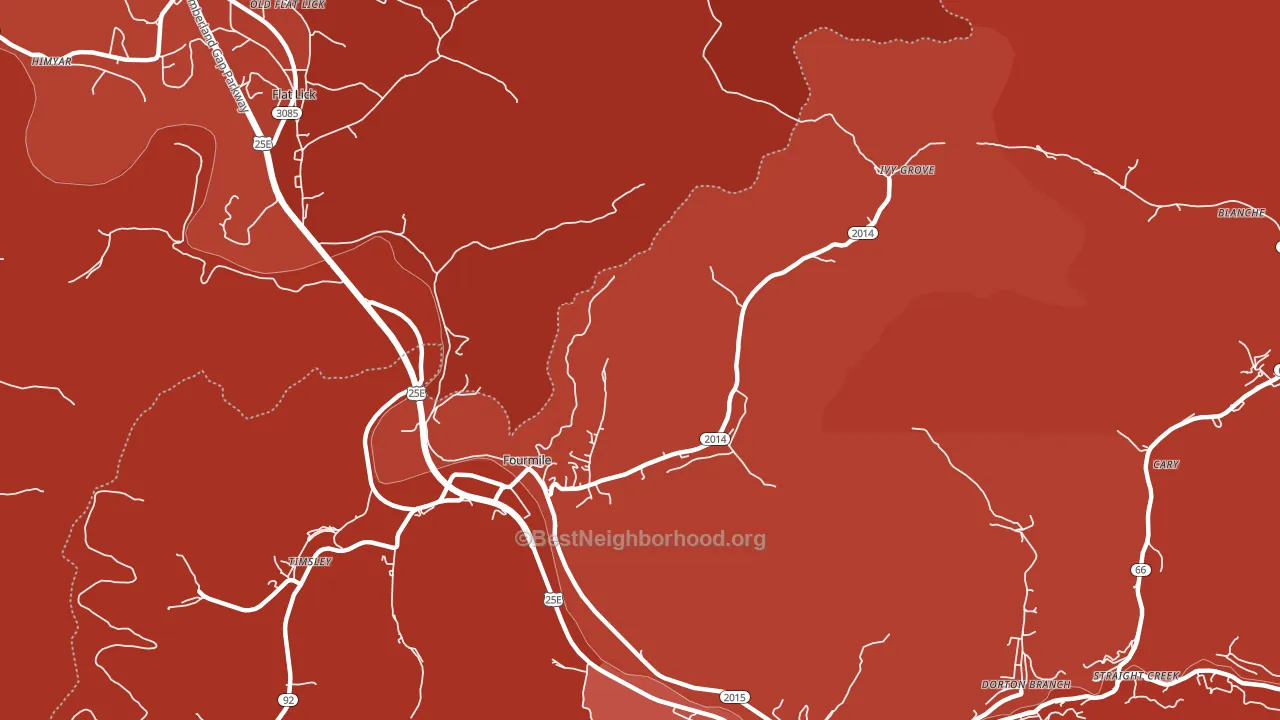 40939, KY block-group political-lean map