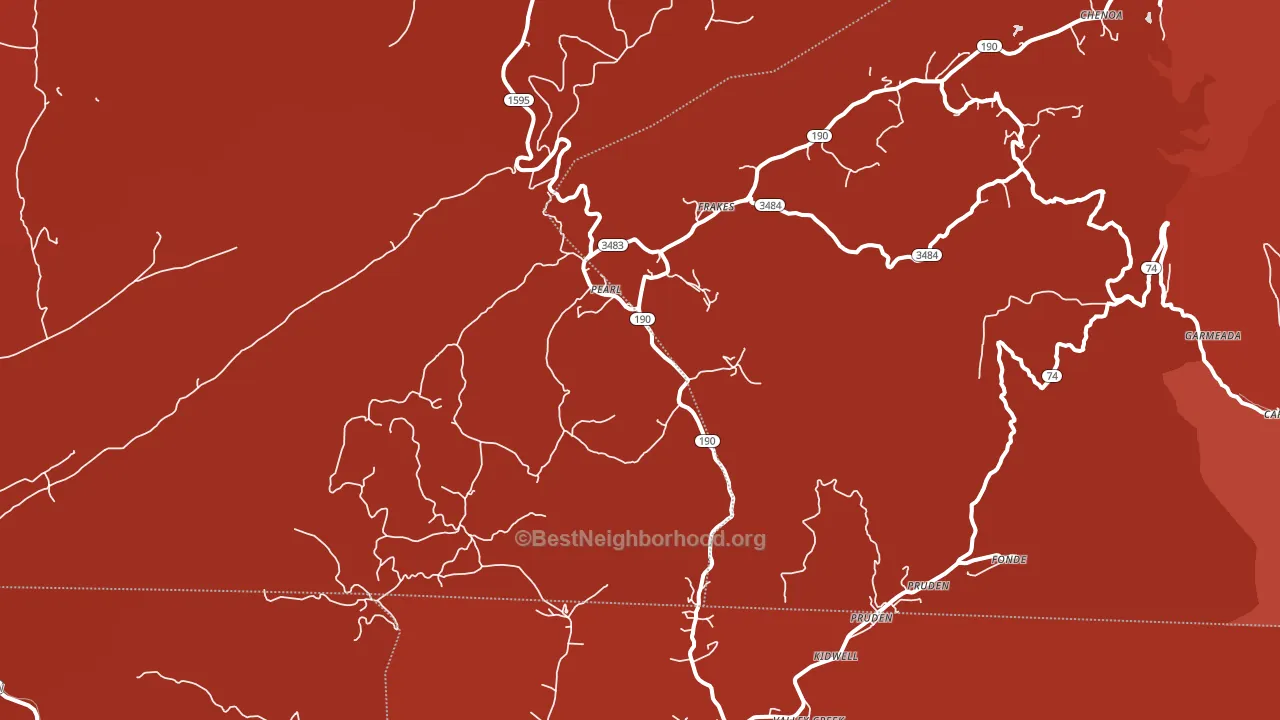 40940, KY block-group political-lean map