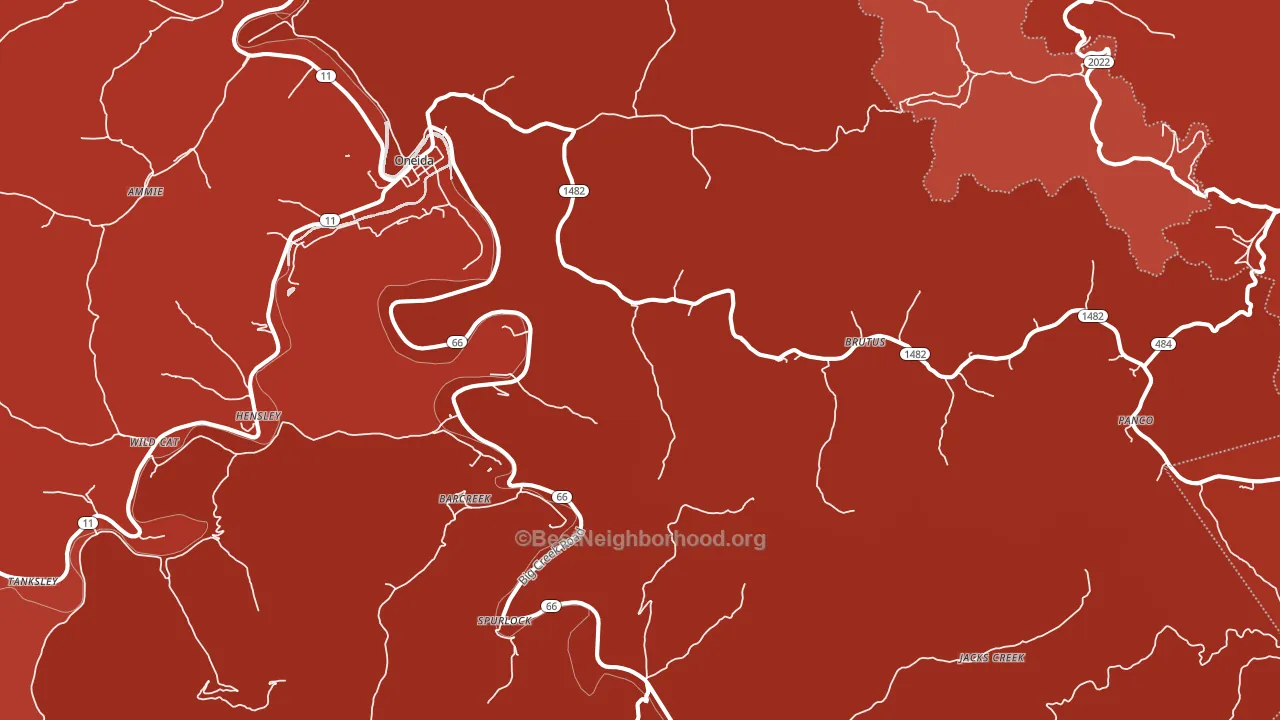 40972, KY block-group political-lean map