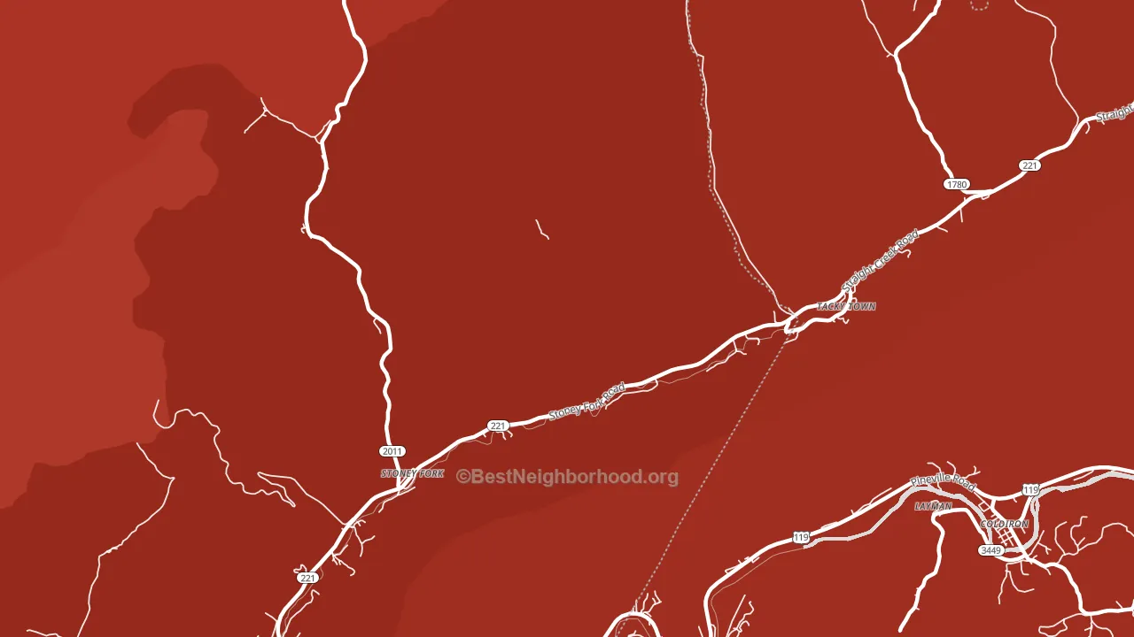 40988, KY block-group political-lean map