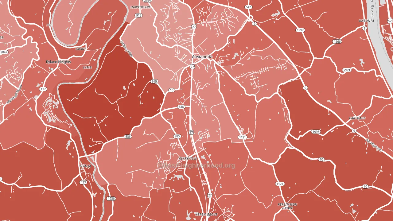 41001, KY block-group political-lean map