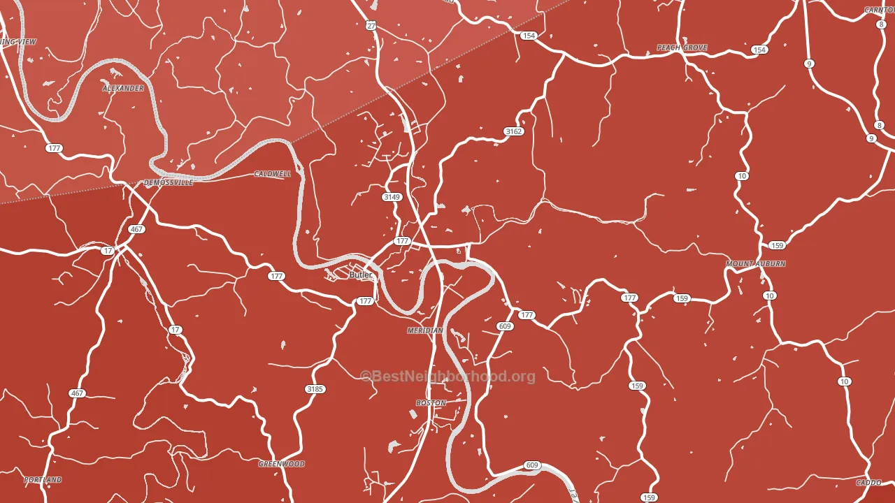 41006, KY block-group political-lean map
