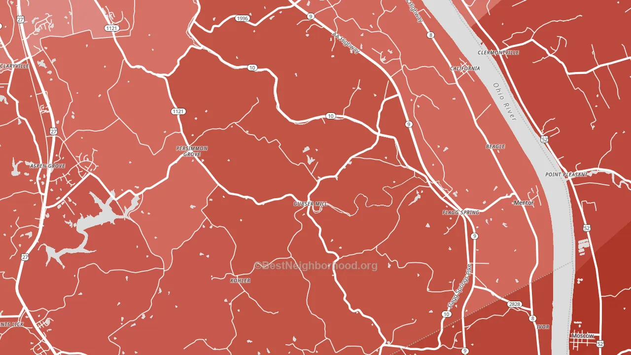 41007, KY block-group political-lean map