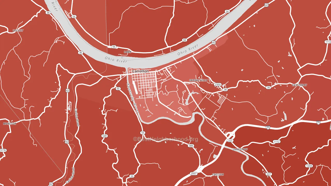 41008, KY block-group political-lean map