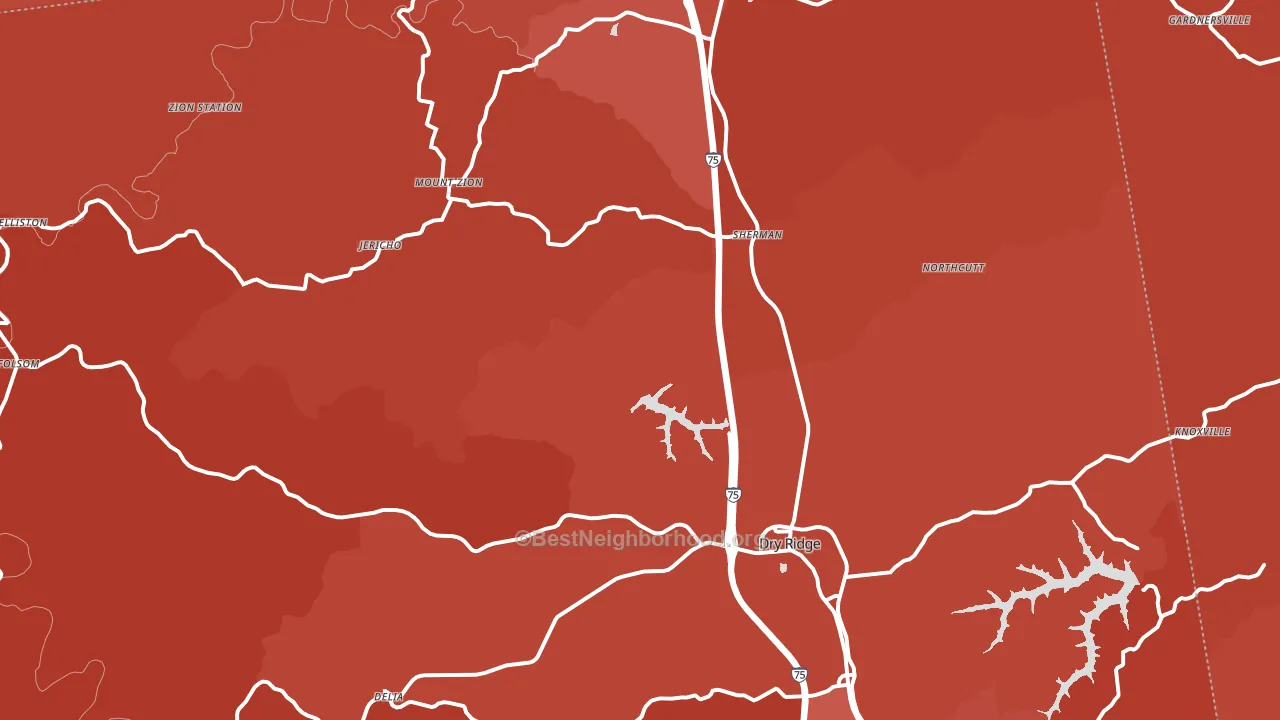 41035, KY block-group political-lean map