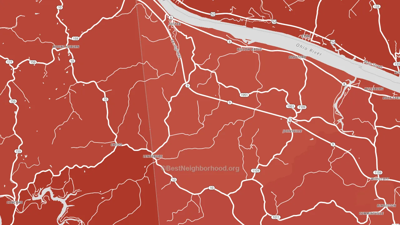 41043, KY block-group political-lean map