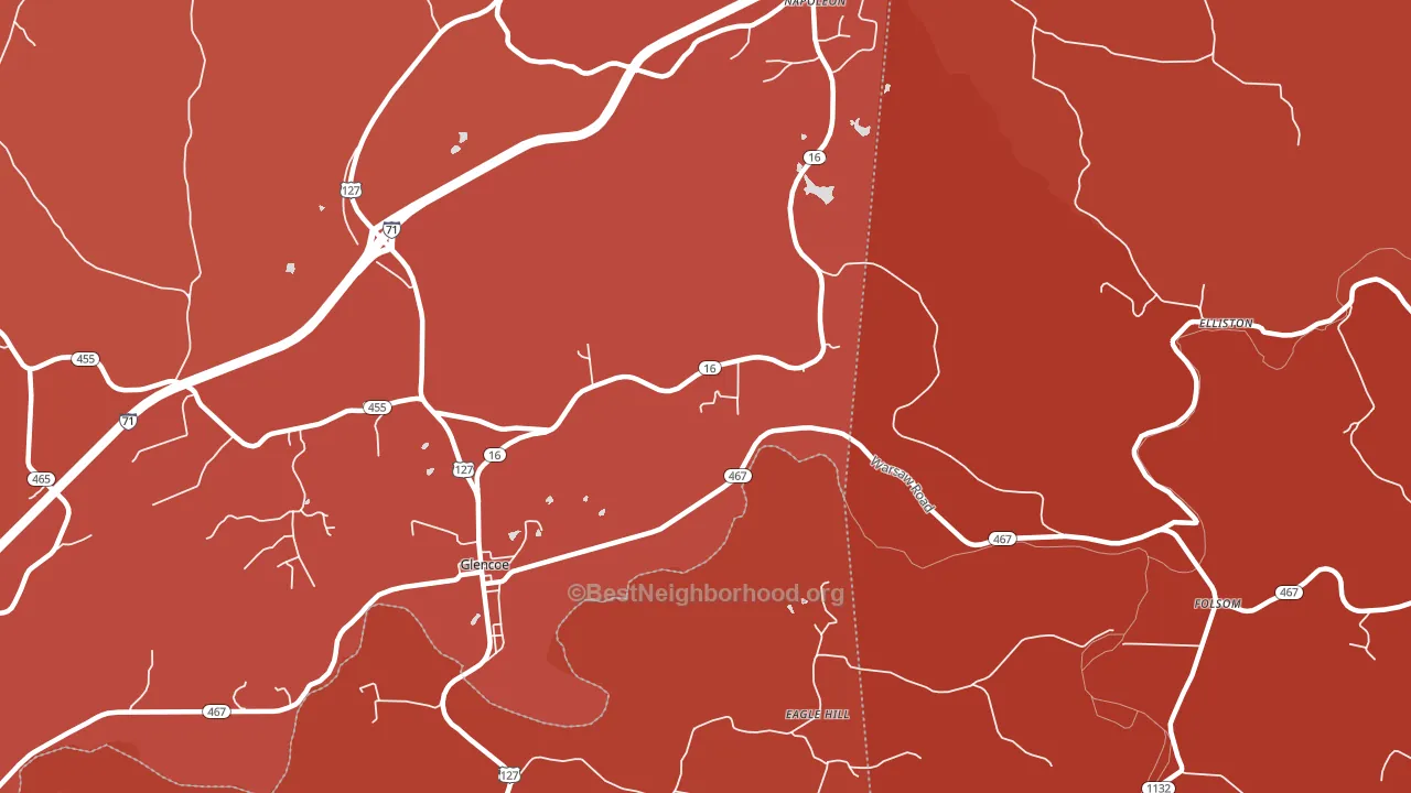 41046, KY block-group political-lean map